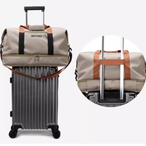 NEW!  Duffle Bag Travel Handbag Gym Bag Weekender Carry On Overnight Bags - Picture 5 of 14